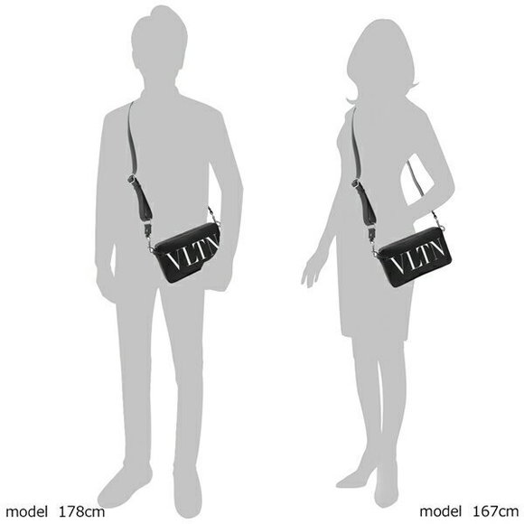 Valentino Garavani 3Y2B0704WJW 0NI Unisex Leather Shoulder Bag Black - Picture 7 of 8